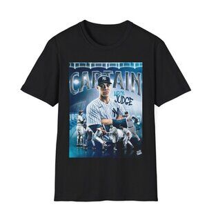 New York Yankees Aaron Judge Captain T-Shirt - Black Baseball Fan Tee